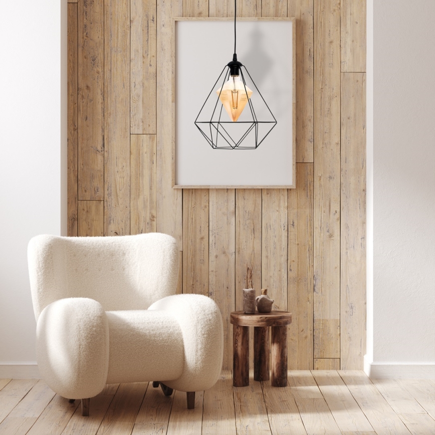 LED Chandelier on a string ALAMBRE 1xE27/4W/230V black