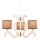 LED Chandelier on a string AMBROSIA 3xE14/40W/230V + LED/18,4W copper