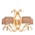LED Chandelier on a string AMBROSIA 5xE14/40W/230V + LED/43W copper