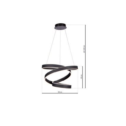 LED Chandelier on a string ANDROMEDA LED/45W/230V