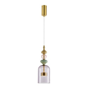 LED Chandelier on a string ARTE LED/12W/230V d. 13 cm brass