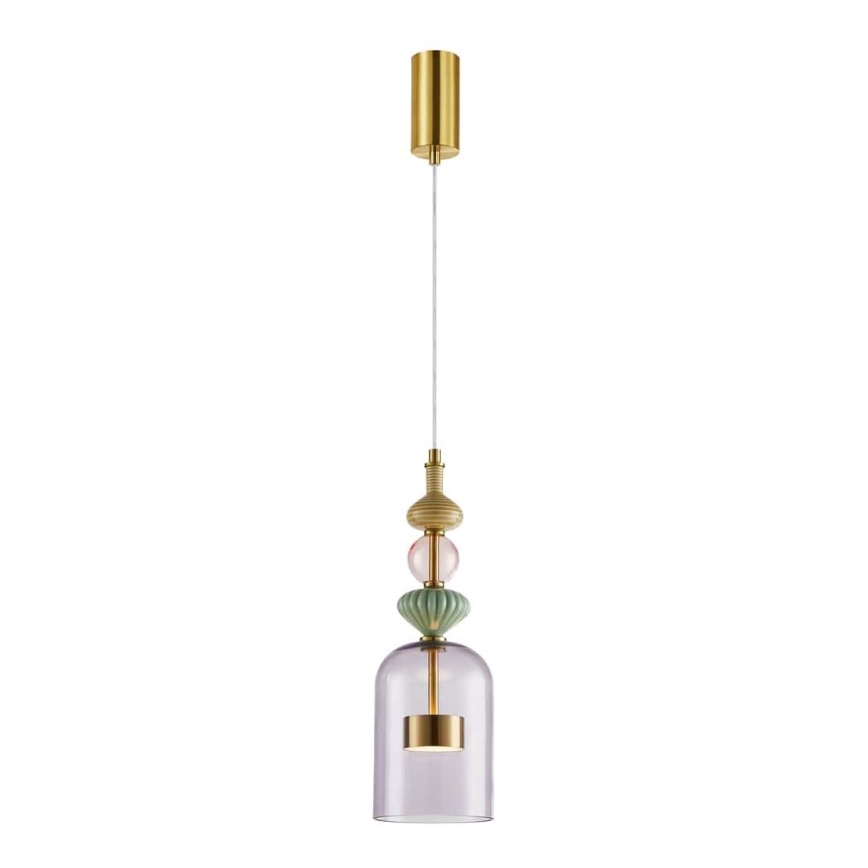 LED Chandelier on a string ARTE LED/12W/230V d. 13 cm brass