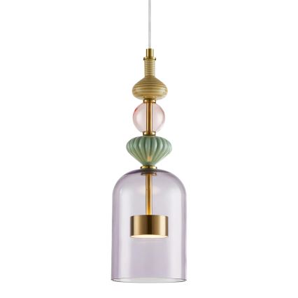 LED Chandelier on a string ARTE LED/12W/230V d. 13 cm brass