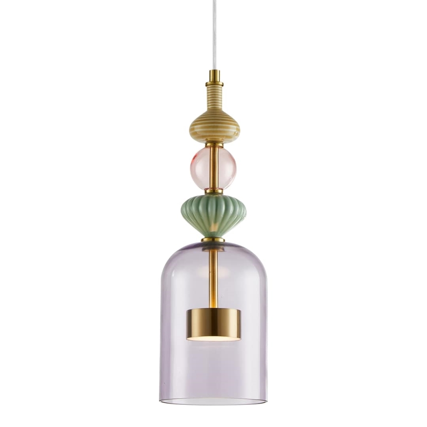 LED Chandelier on a string ARTE LED/12W/230V d. 13 cm brass