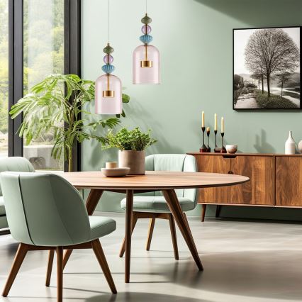 LED Chandelier on a string ARTE LED/12W/230V d. 16 cm brass