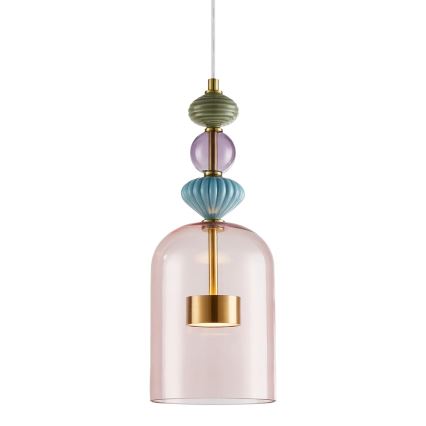 LED Chandelier on a string ARTE LED/12W/230V d. 16 cm brass