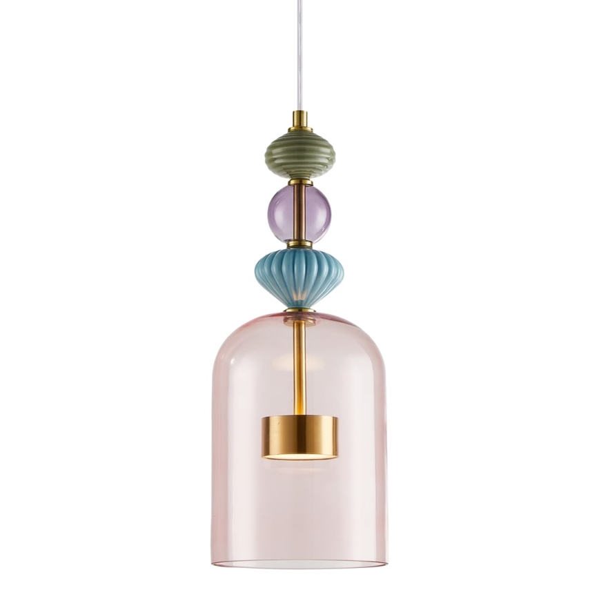 LED Chandelier on a string ARTE LED/12W/230V d. 16 cm brass