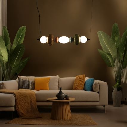 LED Chandelier on a string ASCOLI LED/24W/230V colorful
