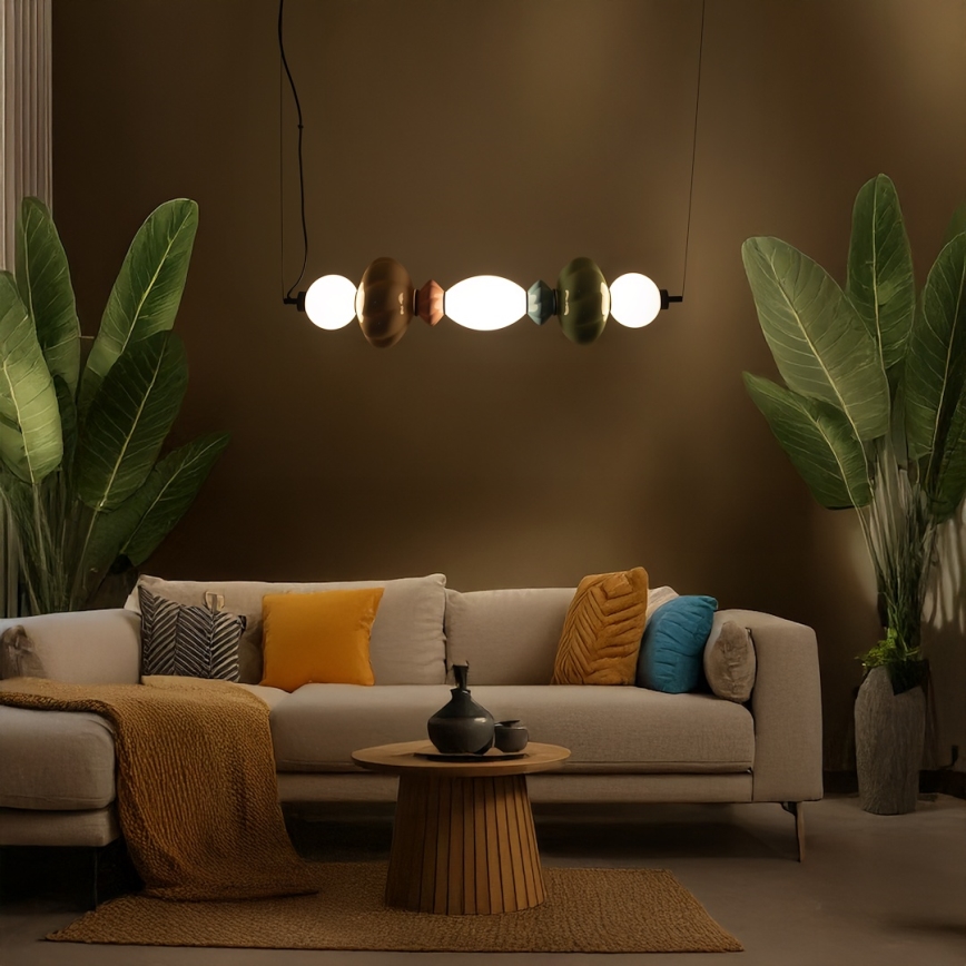 LED Chandelier on a string ASCOLI LED/24W/230V colorful