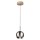 LED Chandelier on a string BALL WOOD 1xGU10/5W/230V matte oak