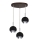 LED Chandelier on a string BALL WOOD 3xGU10/5W/230V beech