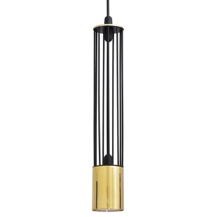 LED Chandelier on a string BARS 1xGU10/4,8W/230V black/golden