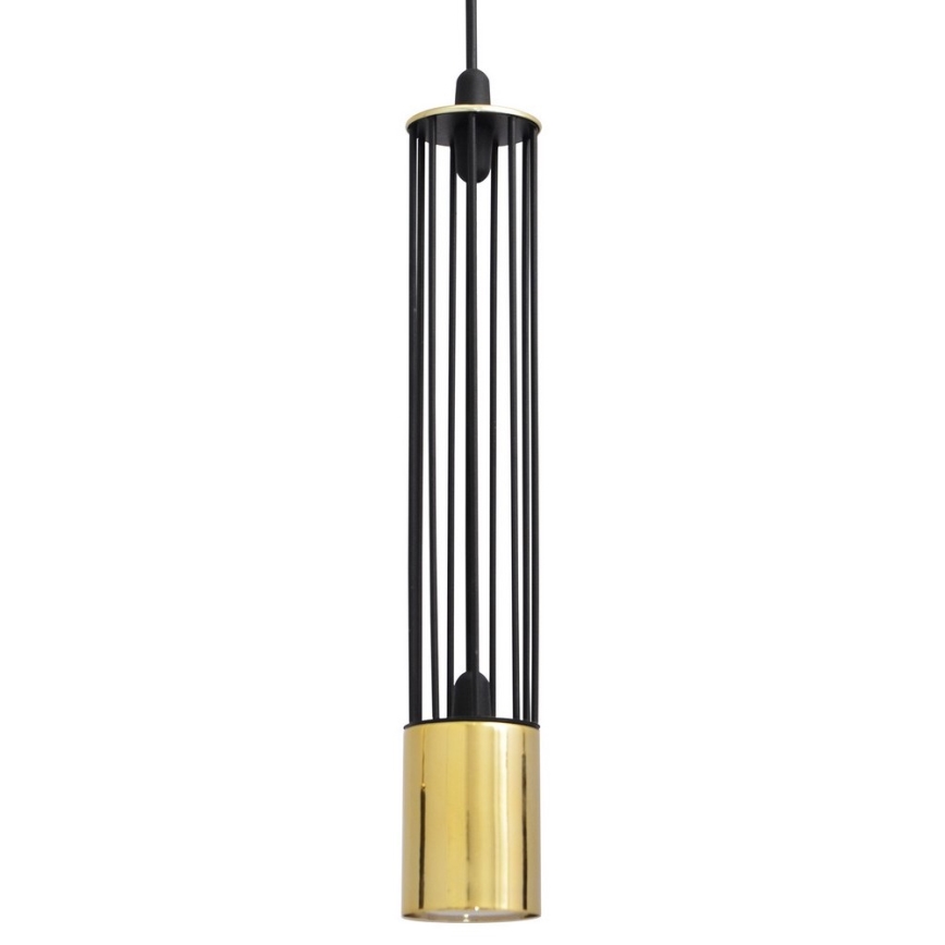 LED Chandelier on a string BARS 1xGU10/4,8W/230V black/golden