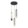 LED Chandelier on a string BARS 3xGU10/4,8W/230V black/golden