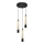 LED Chandelier on a string BARS 3xGU10/4,8W/230V black/golden