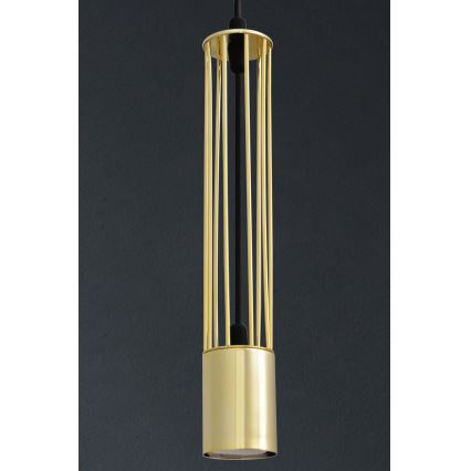 LED Chandelier on a string BARS 3xGU10/4,8W/230V golden/black
