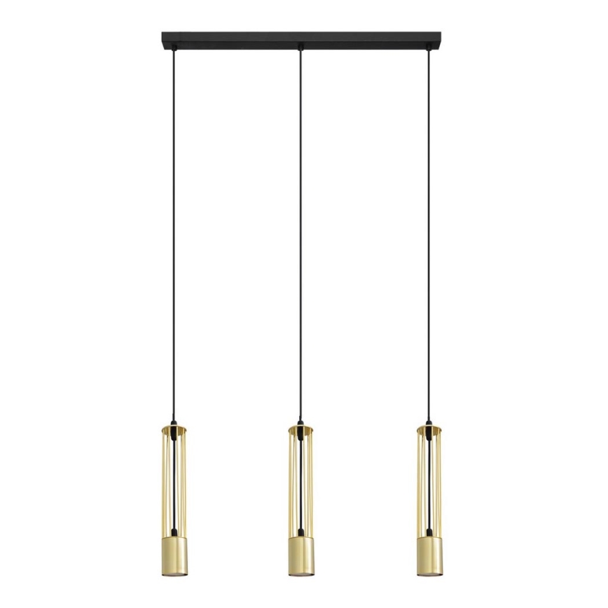 LED Chandelier on a string BARS 3xGU10/4,8W/230V golden
