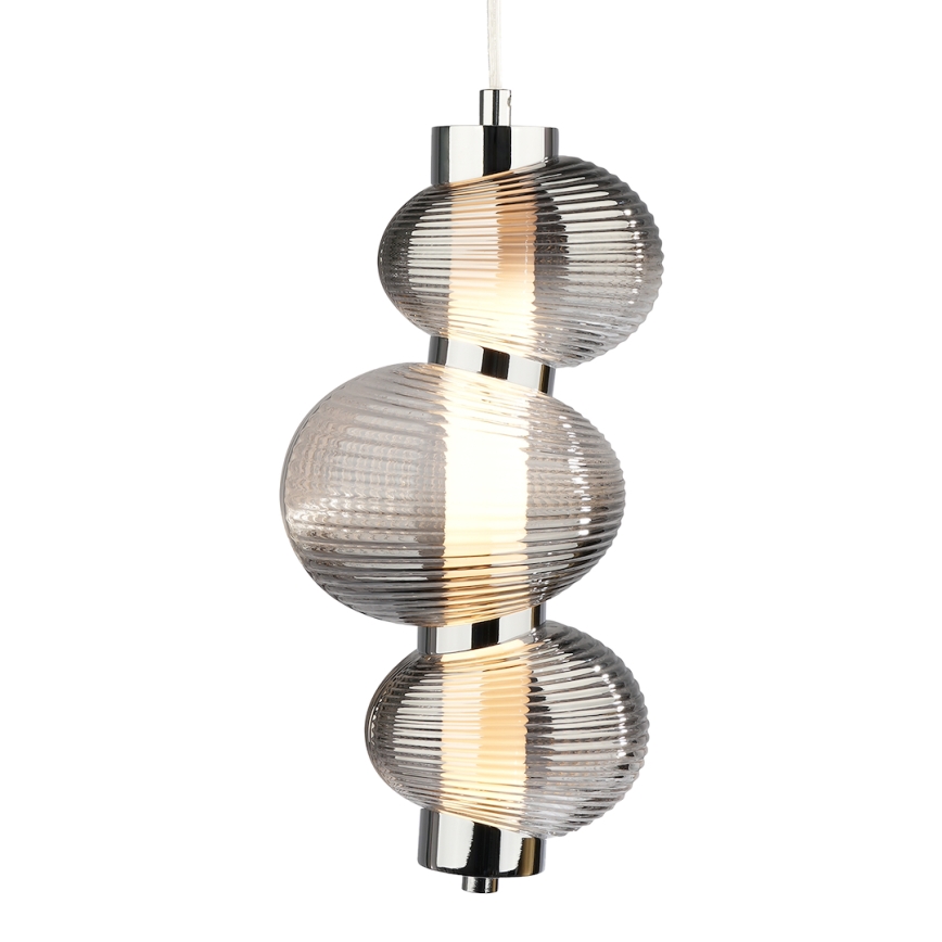LED Chandelier on a string BOLLA LED/12W/230V d. 16 cm smoky