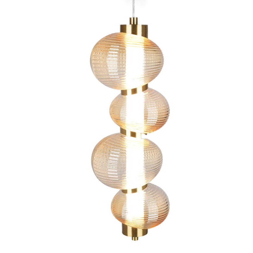 LED Chandelier on a string BOLLA LED/17W/230V d. 16 cm gold/smoky