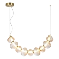 LED Chandelier on a string BOLLA LED/36W/230V gold/smoky
