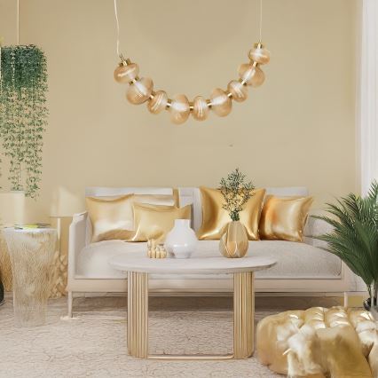 LED Chandelier on a string BOLLA LED/36W/230V gold/smoky