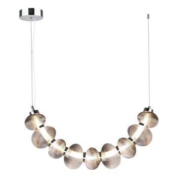 LED Chandelier on a string BOLLA LED/36W/230V shiny chrome/smoky