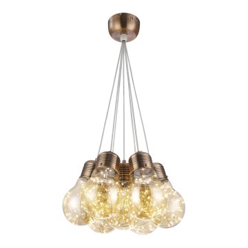 LED Chandelier on a string BULBS LED/30W/230V bronze