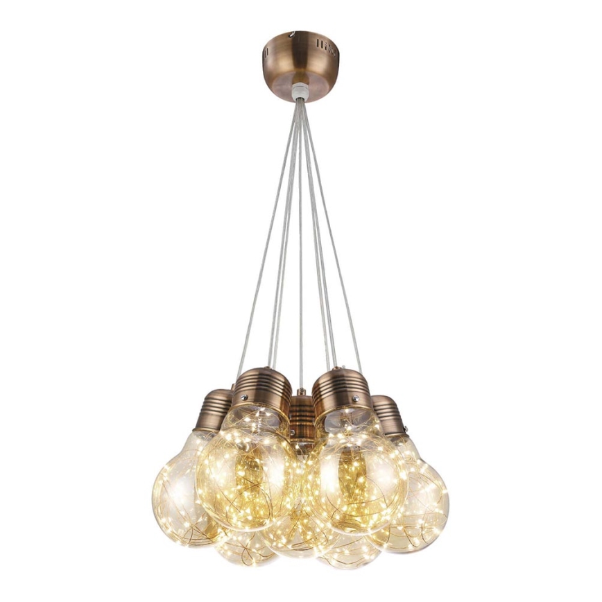 LED Chandelier on a string BULBS LED/30W/230V bronze