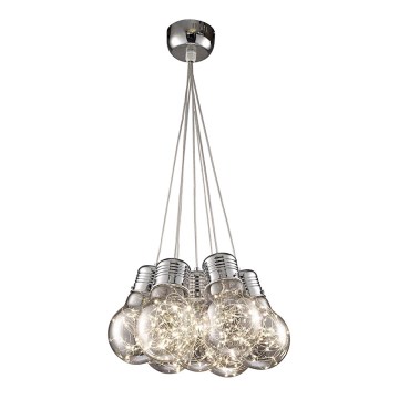 LED Chandelier on a string BULBS LED/30W/230V shiny chrome