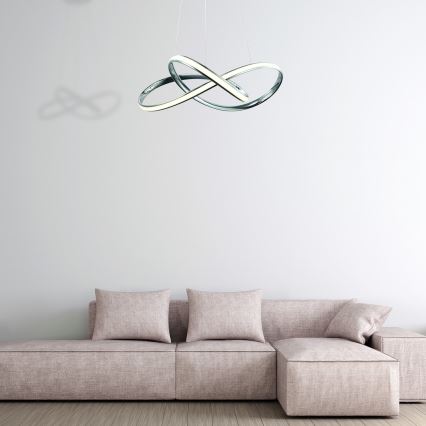 LED Chandelier on a string CAPPIO LED/36W/230V shiny chrome