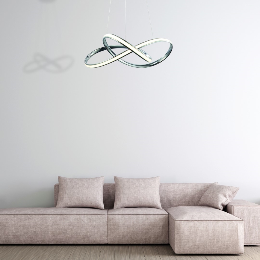 LED Chandelier on a string CAPPIO LED/36W/230V shiny chrome