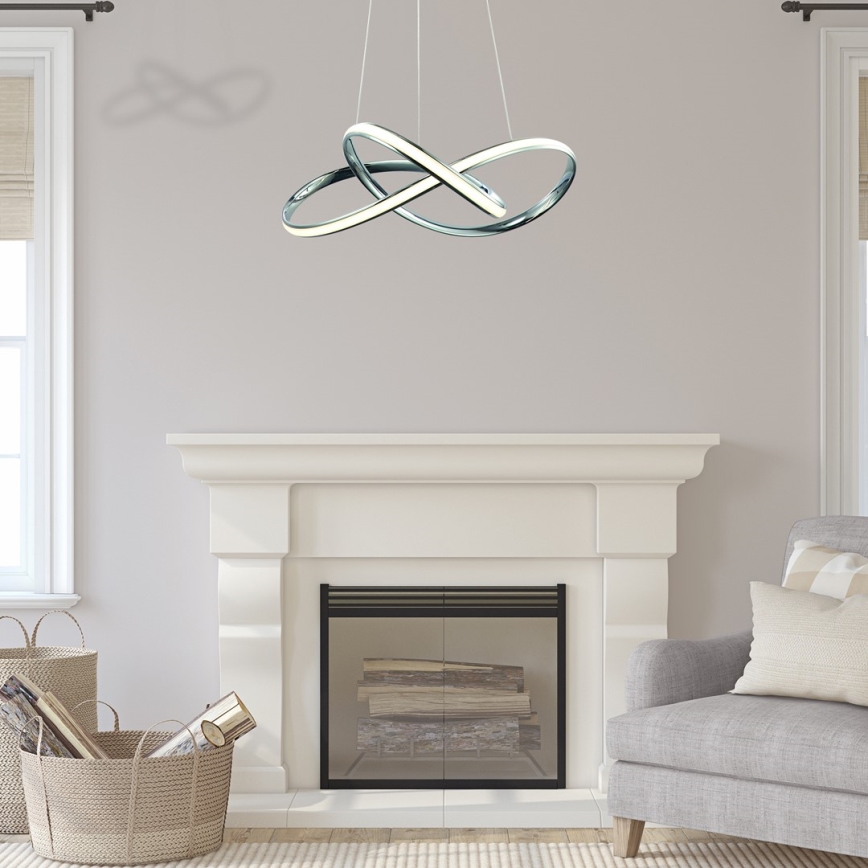 LED Chandelier on a string CAPPIO LED/36W/230V shiny chrome