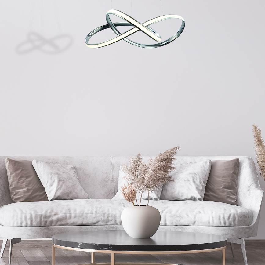 LED Chandelier on a string CAPPIO LED/36W/230V shiny chrome