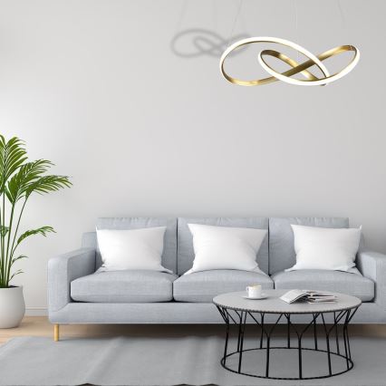 LED Chandelier on a string CAPPIO LED/36W/230V golden