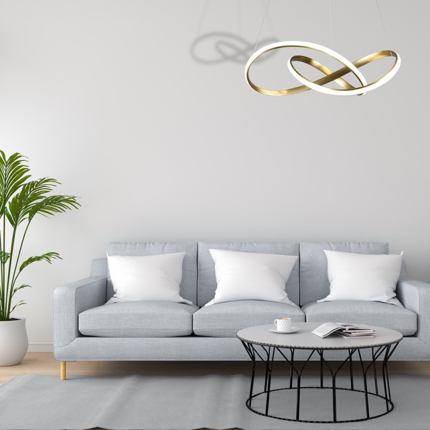 LED Chandelier on a string CAPPIO LED/36W/230V golden