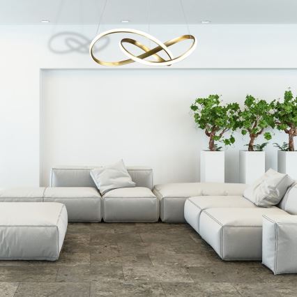 LED Chandelier on a string CAPPIO LED/36W/230V golden