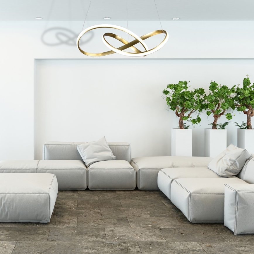 LED Chandelier on a string CAPPIO LED/36W/230V golden
