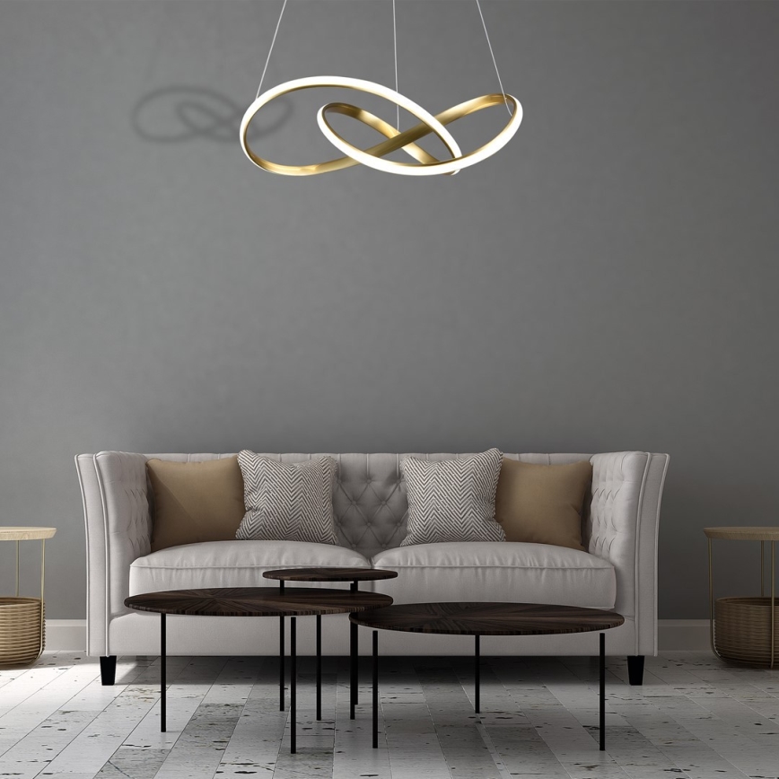 LED Chandelier on a string CAPPIO LED/36W/230V golden