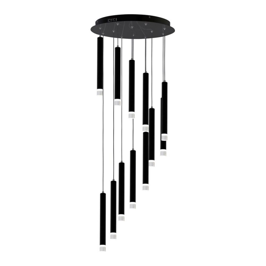 LED Chandelier on a string CARBON 12xLED/12W/230V