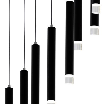 LED Chandelier on a string CARBON 12xLED/12W/230V