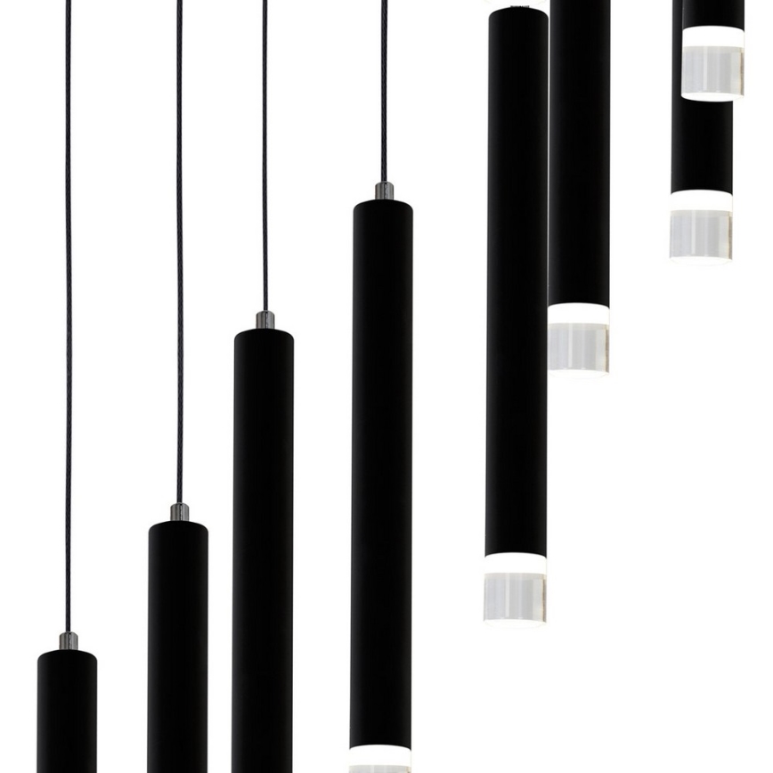 LED Chandelier on a string CARBON 12xLED/12W/230V