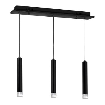 LED Chandelier on a string CARBON 3xLED/15W/230V