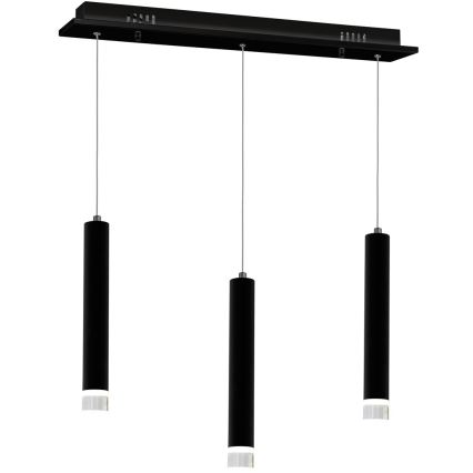 LED Chandelier on a string CARBON 3xLED/15W/230V