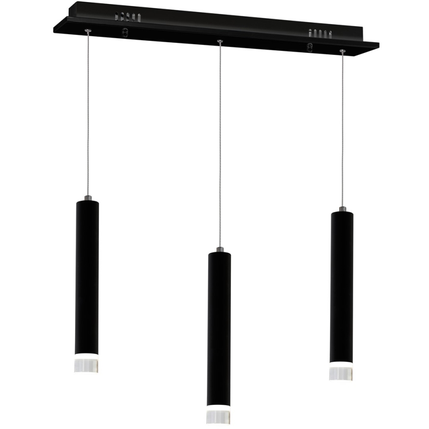LED Chandelier on a string CARBON 3xLED/15W/230V
