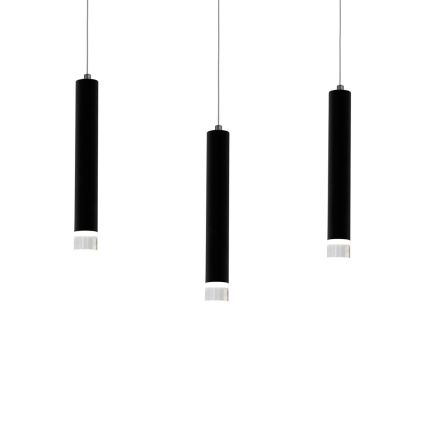 LED Chandelier on a string CARBON 3xLED/15W/230V