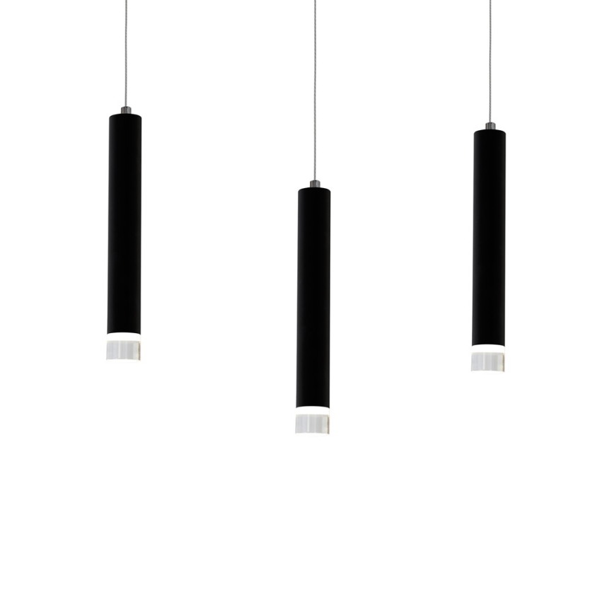 LED Chandelier on a string CARBON 3xLED/15W/230V