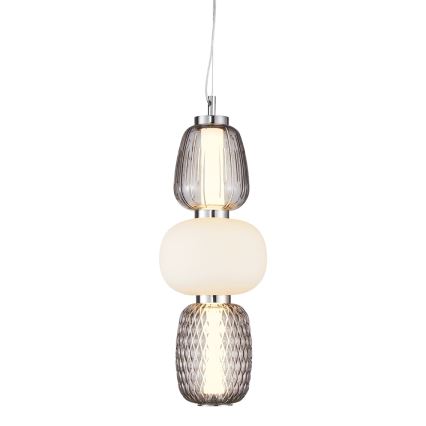 LED Chandelier on a string CARO LED/28W/230V shiny chrome