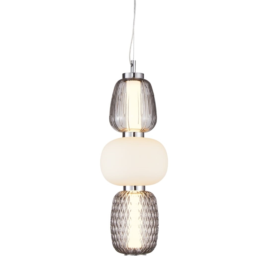 LED Chandelier on a string CARO LED/28W/230V shiny chrome