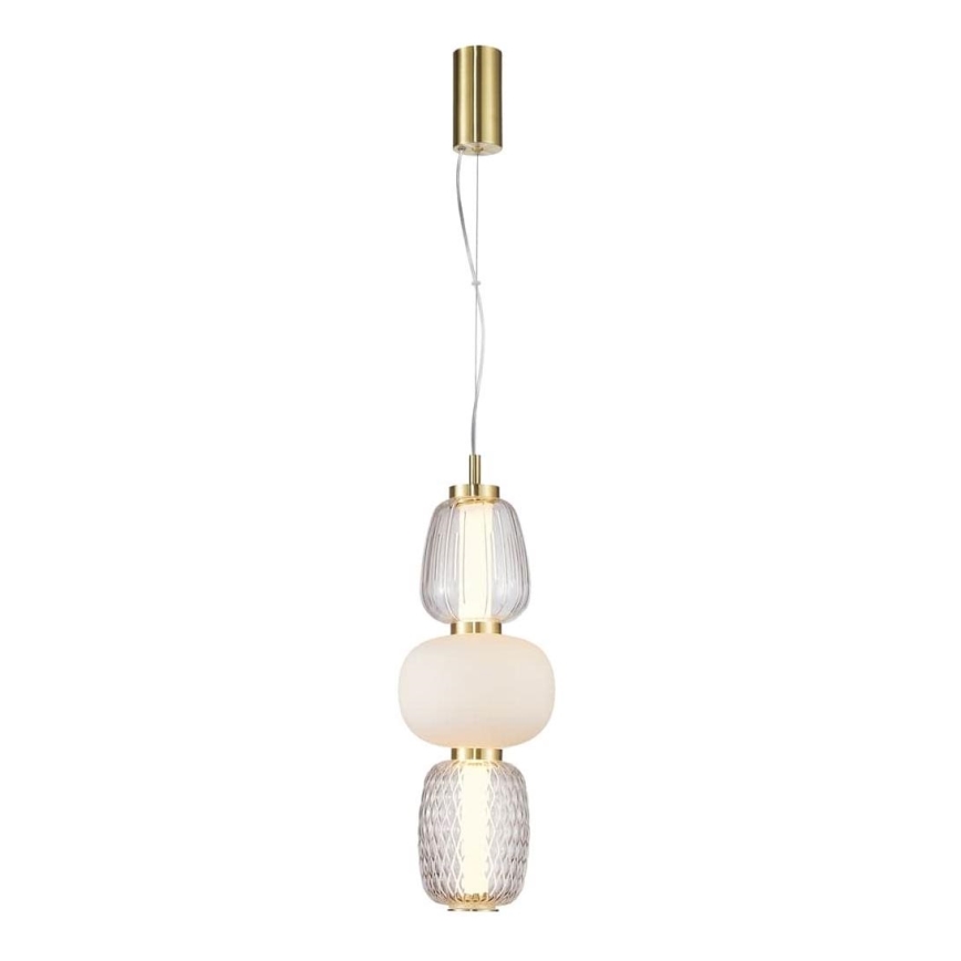 LED Chandelier on a string CARO LED/28W/230V gold