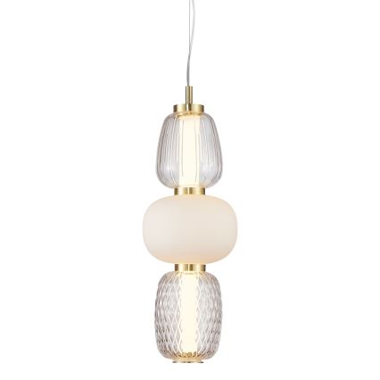 LED Chandelier on a string CARO LED/28W/230V gold